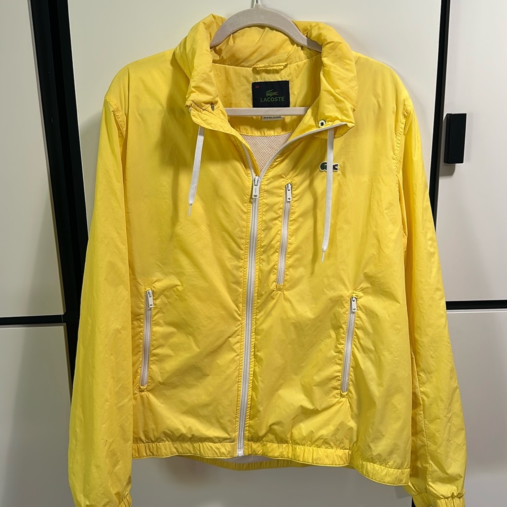 Lacoste Men's Yellow Windbreaker Jacket